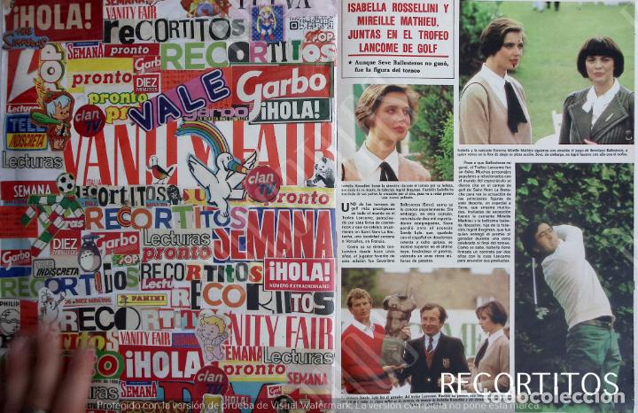 Collectionnisme de Revues et Journaux: isabella rosellini seve ballesteros mireille mathieu