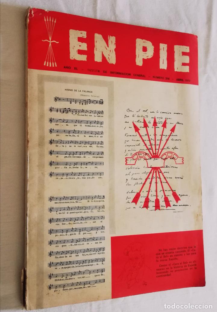 Coleccionismo de revistas y peri&oacute;dicos: ANTIGUA REVISTA / OLD MAGAZINE: EN PIE A&Ntilde;O XL N&ordm; 316 ABRIL 1972 (FET JONS MADRID)