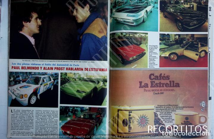Collectionnisme de Revues et Journaux: CAFES LA ESTRELLA ANUNCIO PUBLICIDAD ESTEFANIA DE MONACO PAUL BELMONDO ALAIN PROST