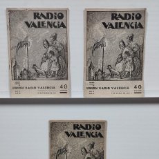 Coleccionismo de Revistas y Periódicos: 3 REVISTAS UNION RADIO VALENCIA - AÑO 1936 - PORTADAS V. BENEDITO, VER FOTOS PARA NUMEROS