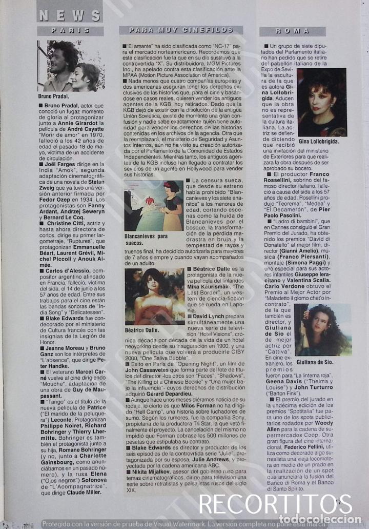 Coleccionismo de Revistas y Peri&oacute;dicos: GIULIANA DE SIO BLANCANIEVES BEATRICE DALLE BRUNO PRADAL ANNIE GIRARDOT GINA LOLLOBRIGIDA
