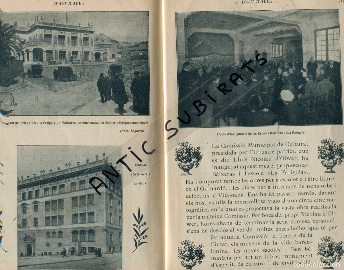 Collection Magazines and Newspapers: REVISTA ANY 1922 INAUGURACIO DE LES ESCOLES LA FARIGOLA GRUP ESCOLAR BAIXERAS