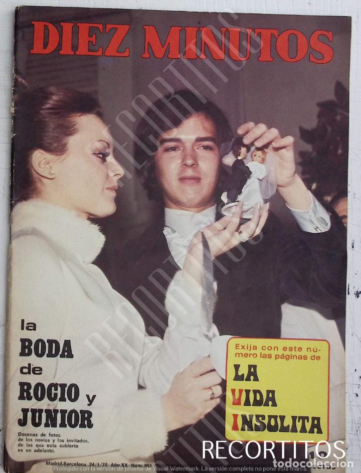 Coleccionismo de Revistas y Peri&oacute;dicos: RECORTE PORTADA BODA DE ROCIO DURCAL LY ANTONIO MORALES JUNIOR