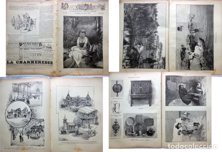 Coleccionismo de Revistas y Peri&oacute;dicos: LA ILUSTRACI&Oacute;N IB&Eacute;RICA. 13 julio 1889. Exposici&oacute;n Universal de Paris de 1889; El arte en la casa.