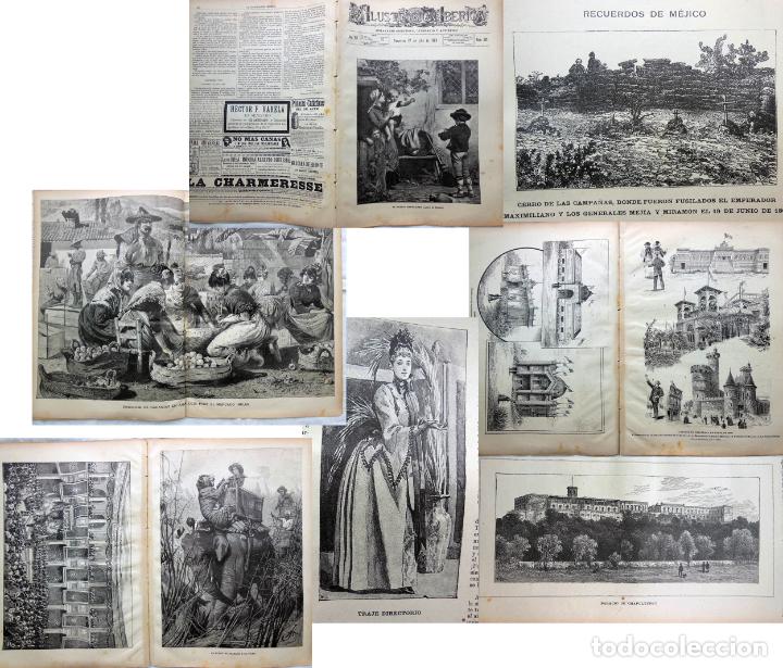 Coleccionismo de Revistas y Peri&oacute;dicos: LA ILUSTRACI&Oacute;N IB&Eacute;RICA. 27 julio 1889. Embalaje de naranjas en Andalucia para el mercado ingles. M&eacute;x