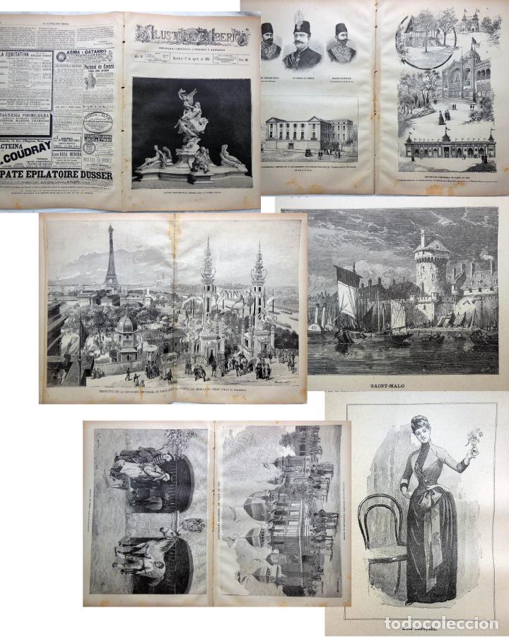Coleccionismo de Revistas y Peri&oacute;dicos: LA ILUSTRACI&Oacute;N IB&Eacute;RICA. 17 agosto 1889. Recuerdos de Sevilla. Exposici&oacute;n Universal de Paris de 1889