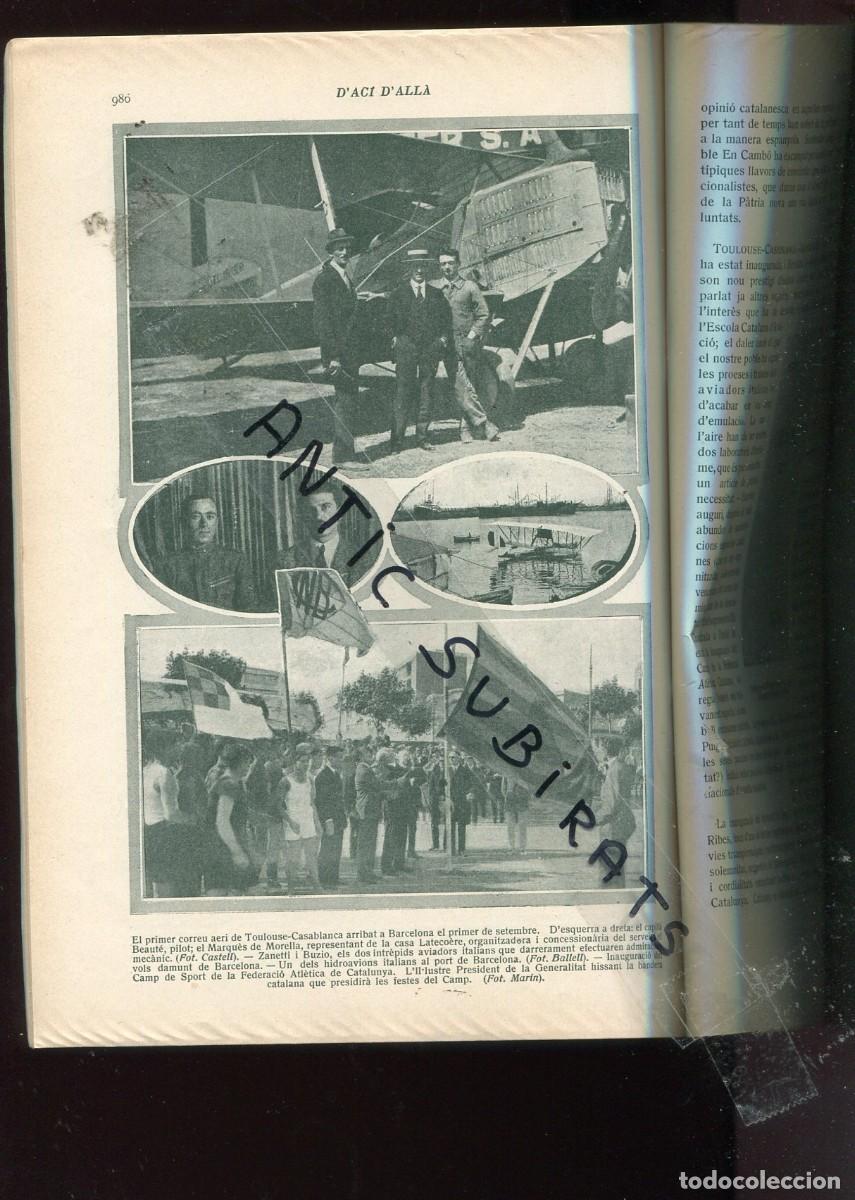 Coleccionismo de Revistas y Peri&oacute;dicos: REVISTA ANY 1919 AVIACIO CATALANA TOLOUSE CASABLANCA BEAUTE MARQUES DE MORELLA LATECOERE ZANETTI