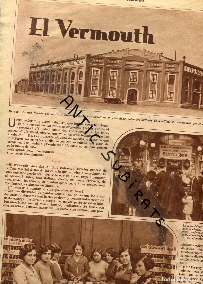 Coleccionismo de Revistas y Peri&oacute;dicos: REVISTA A&Ntilde;O 1933 VERMOUTH MARTINI ROSSI FABRICA DE BARCELONA BODA TRADICIONAL DE CATALU&Ntilde;A MOSSOS
