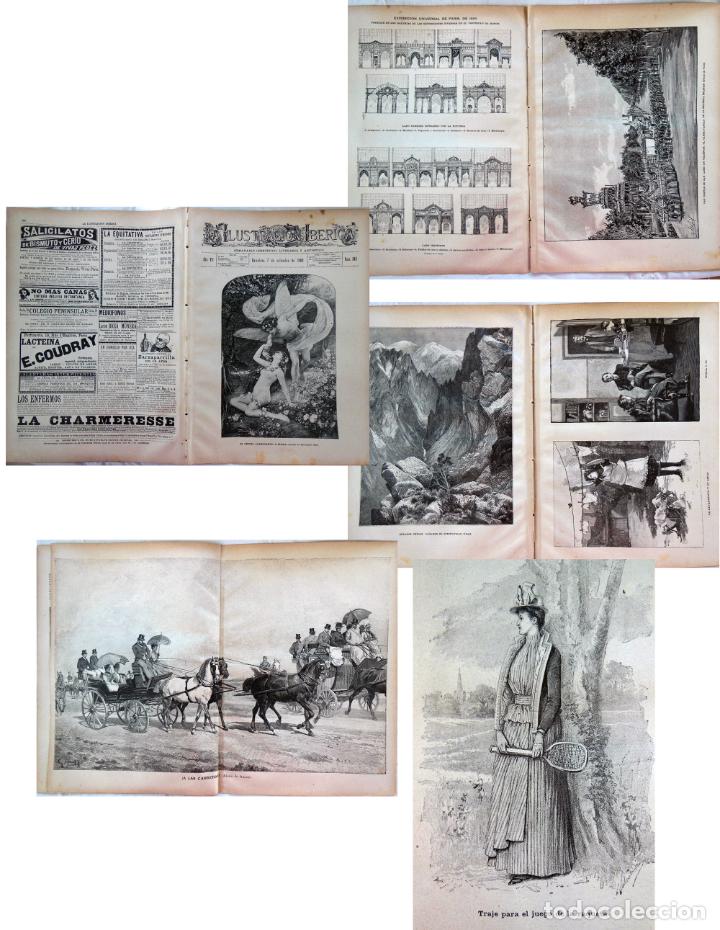 Coleccionismo de Revistas y Peri&oacute;dicos: LA ILUSTRACI&Oacute;N IB&Eacute;RICA. 7 set 1889. Las fiestas de San Jaime en Valencia. Ca&ntilde;ones de Springville