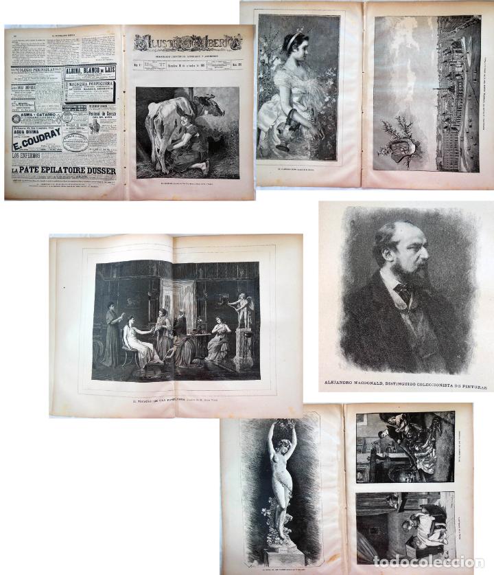 Coleccionismo de Revistas y Peri&oacute;dicos: LA ILUSTRACI&Oacute;N IB&Eacute;RICA. 14 setiembre 1889. Barcelona: La Plaza de Catalu&ntilde;a en proyecto. El tocador