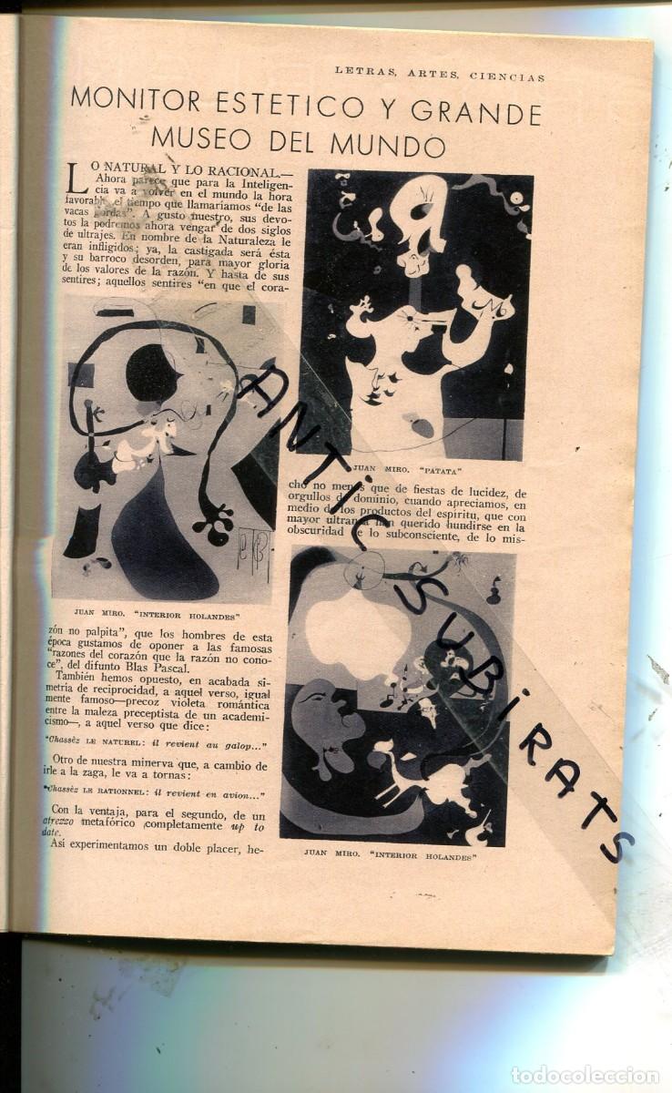 Coleccionismo de Revistas y Peri&oacute;dicos: REVISTA A&Ntilde;O 1930 JOAN JUAN MIRO PINTOR INTERIOR HOLANDES GUITARRA EXPONE EN PARIS PIERRE ROY