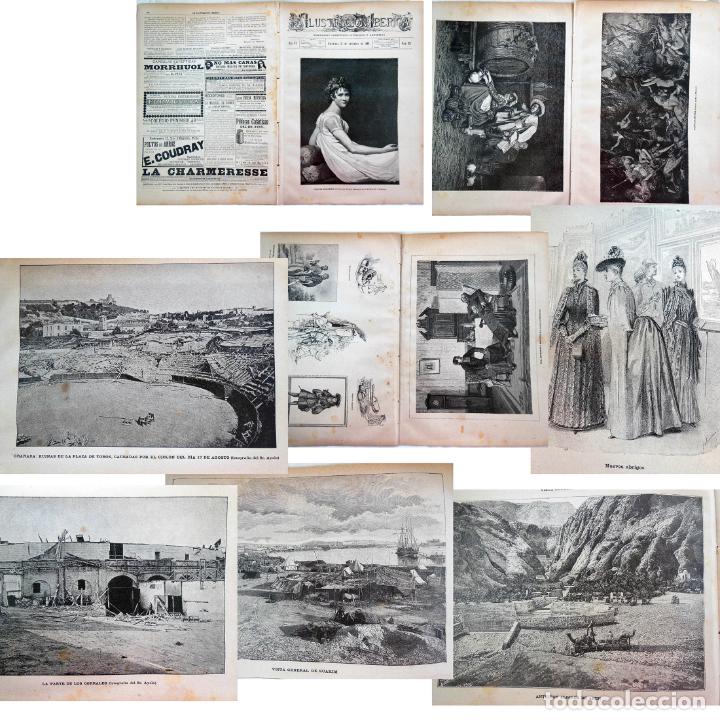 Coleccionismo de Revistas y Peri&oacute;dicos: LA ILUSTRACI&Oacute;N IB&Eacute;RICA. 21 set 1889. Suakim; Antiguos aljibes de Aden; Granada: El cicl&oacute;n del 17 ago
