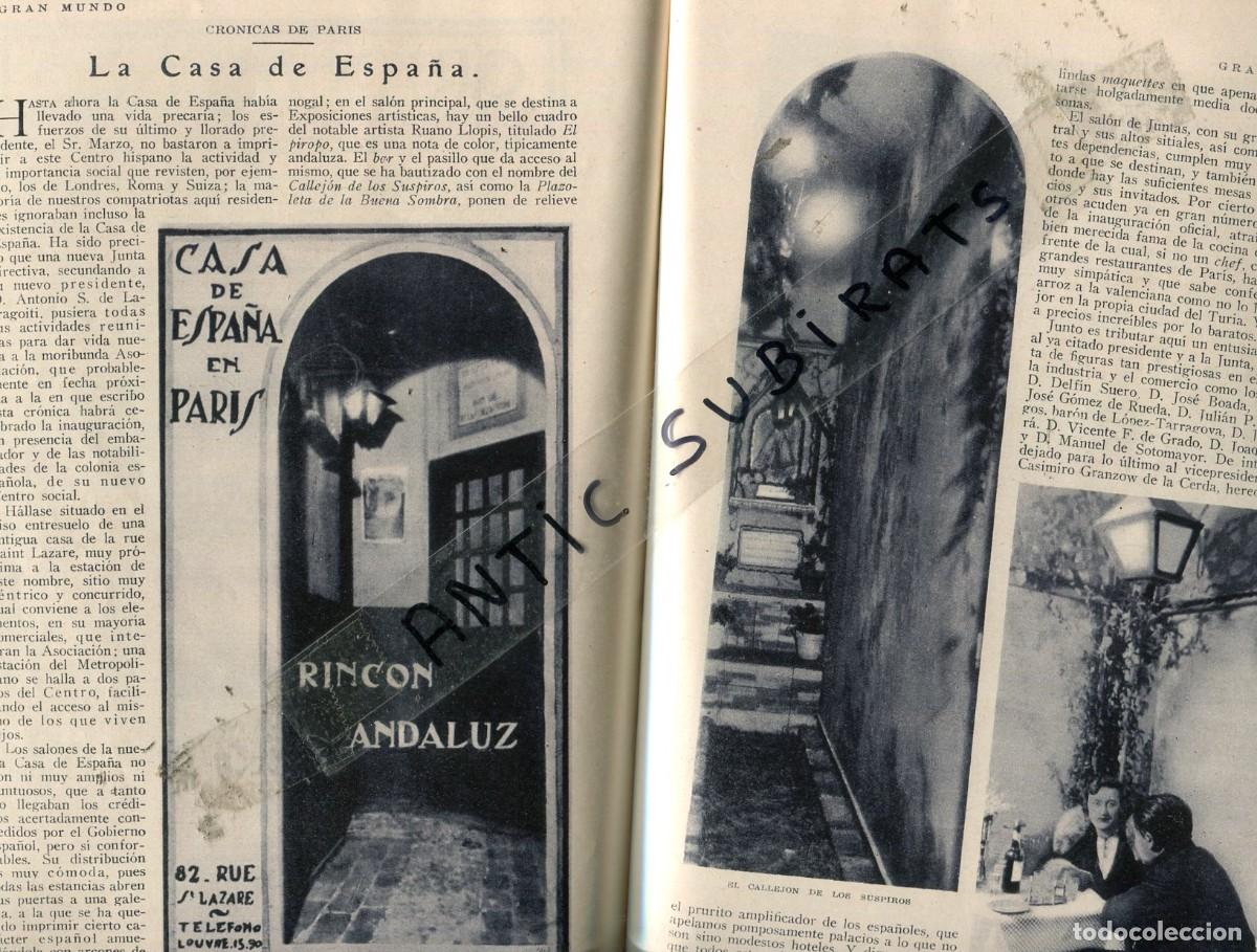 Collection Magazines and Newspapers: REVISTA A&Ntilde;O 1930 LA CASA DE ESPA&Ntilde;A EN PARIS PRADILLA CASADO DEL ALISAL VILLODAS FICHERMANT VILLAMIL