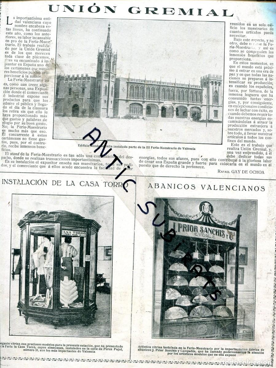 Collezionismo di Riviste e Giornali: REVISTA A&Ntilde;O 1919 CASA TORRO ABANICOS VALENCIANOS PRIOR SANCHIS TERCERA FERIA MUESTRARIO DE VALENCIA