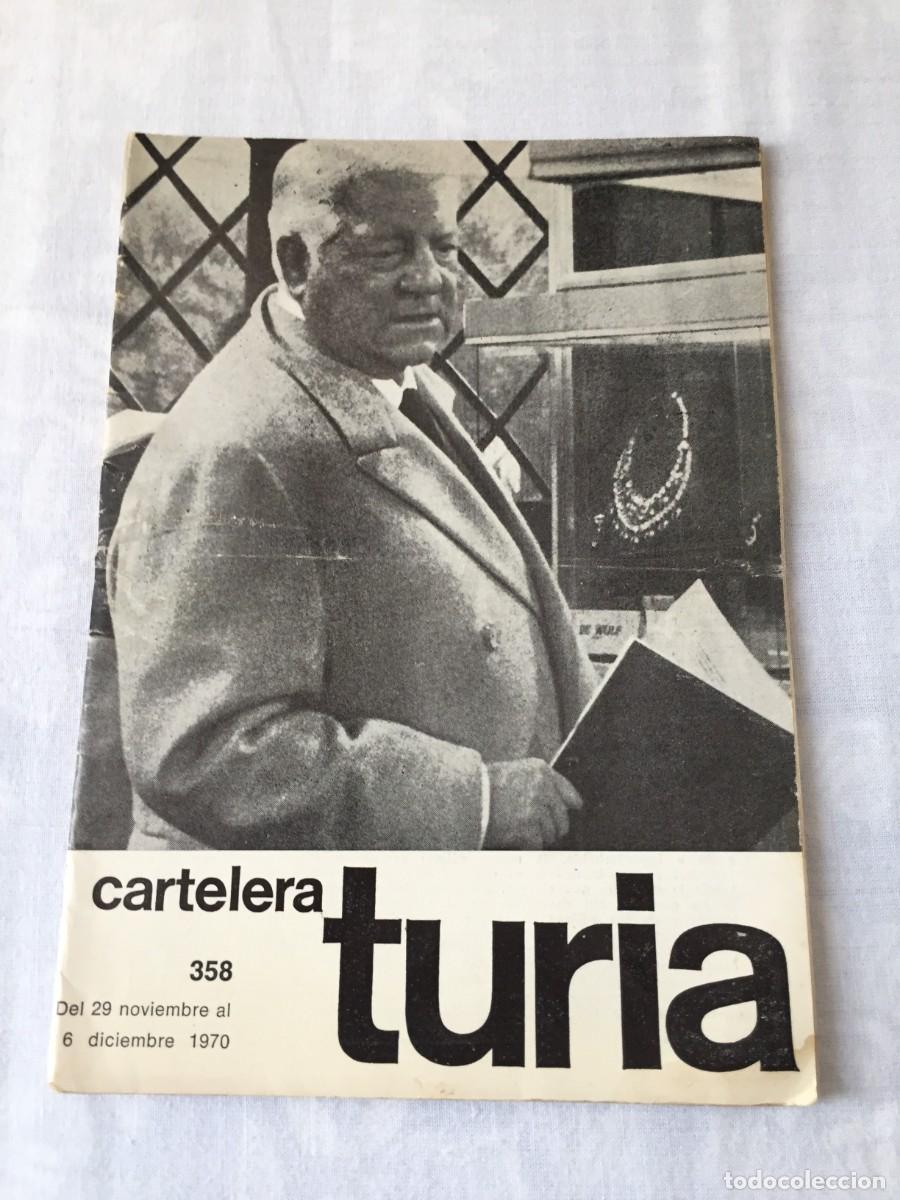 Collezionismo di Riviste e Giornali: CARTELERA TURIA, VALENCIA, N&ordm; 358--- DIC 1970 --- PORTADA DE JEAN GABIN - CINE - TVE ...