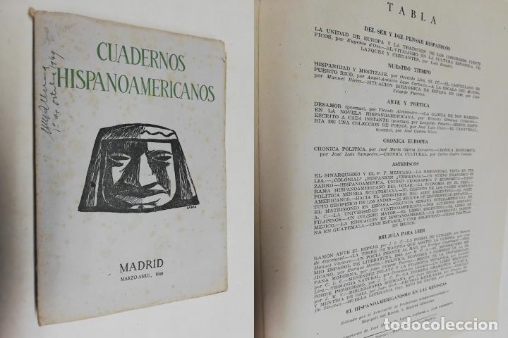 Coleccionismo de revistas y peri&oacute;dicos: ANTIGUA REVISTA / OLD MAGAZINE: CUADERNOS HISPANOAMERICANOS N&ordm;8 MARZO ABRIL 1949