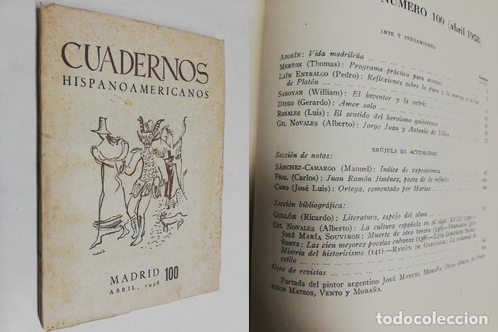 Coleccionismo de revistas y peri&oacute;dicos: ANTIGUA REVISTA / OLD MAGAZINE: CUADERNOS HISPANOAMERICANOS N&ordm;100 ABRIL 1958