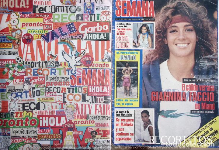Coleccionismo de Revistas y Peri&oacute;dicos: RECORTE PORTADA GIANNINA FACCIO JUANITO SOFIA LOREN