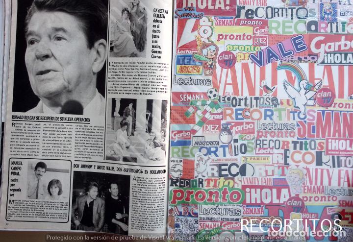 Coleccionismo de Revistas y Peri&oacute;dicos: DON JOHNSON BRUCE WILLIS MANUEL CAMPO VIDAL CAYETANA GUILLEN GEMMA CUERVO