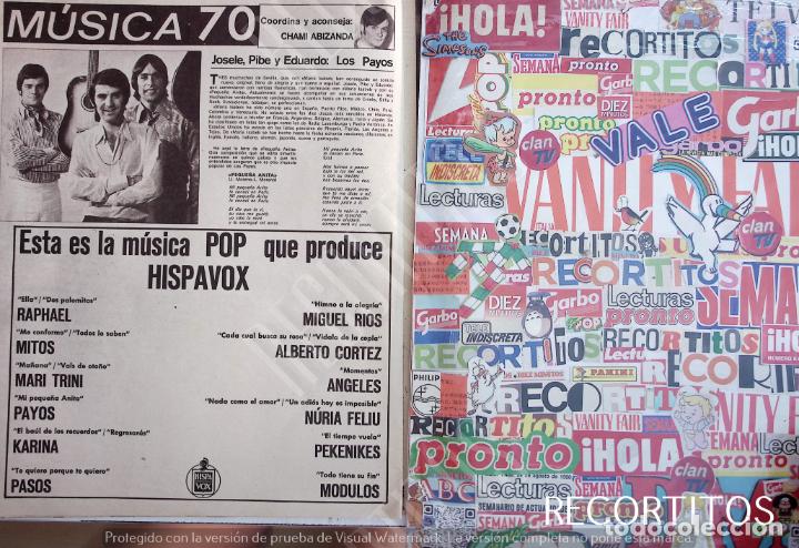 Sammeln von Zeitschriften und Zeitungen: MITOS RAPHAEL MARI TRINI LOS PAYOS MIGUEL RIOS ALBERTO CORTEZ PEKENIKES MODULOS