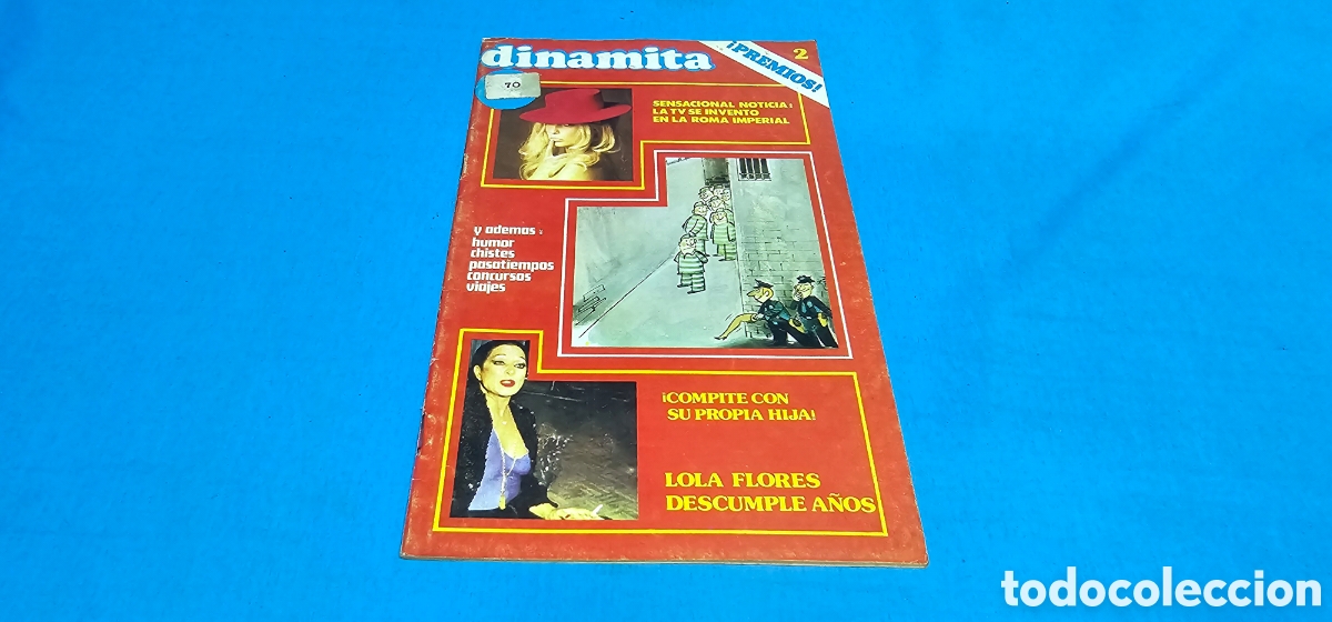 Coleccionismo de Revistas y Peri&oacute;dicos: RARA REVISTA DINAMITA . N&deg; 2 LARFESA. A&Ntilde;OS 80 . LOLA FLORES EN PORTADA