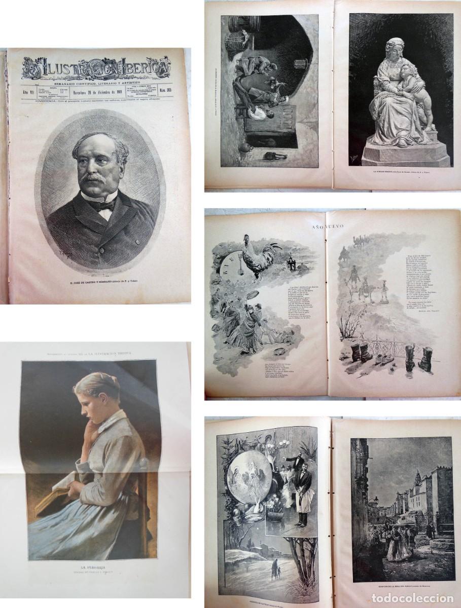 Coleccionismo de Revistas y Peri&oacute;dicos: LA ILUSTRACI&Oacute;N IB&Eacute;RICA. 28 diciembre 1889. La plegaria, cromo tipogr&aacute;fico.