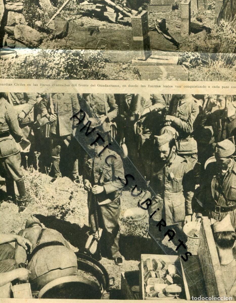 Colecionismo de Revistas e Jornais: VANGUARDIA A&Ntilde;O 1936 ABASTECIMIENTO DE LATAS DE CONSERVA EN FRENTE DE GUADARRAMA GUERRA CIVIL