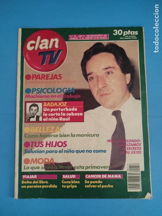 Coleccionismo de Revistas y Peri&oacute;dicos: REVISTA CLAN TV N&ordm; 58 I&Ntilde;AKI GABILONDO BRUCE WILLIS DEL DEL EBRO