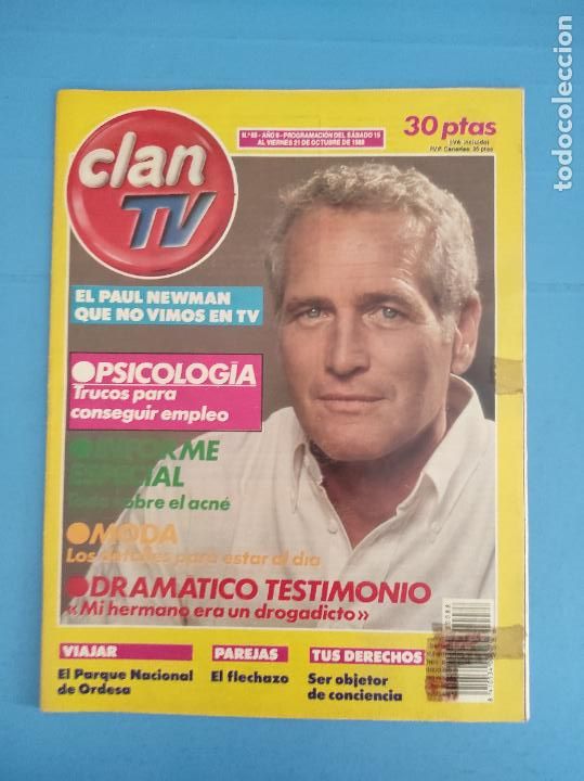 Coleccionismo de Revistas y Peri&oacute;dicos: REVISTA CLAN TV N&ordm; 88 PAUL NEWMAN EL PARQUE DE ORDESA