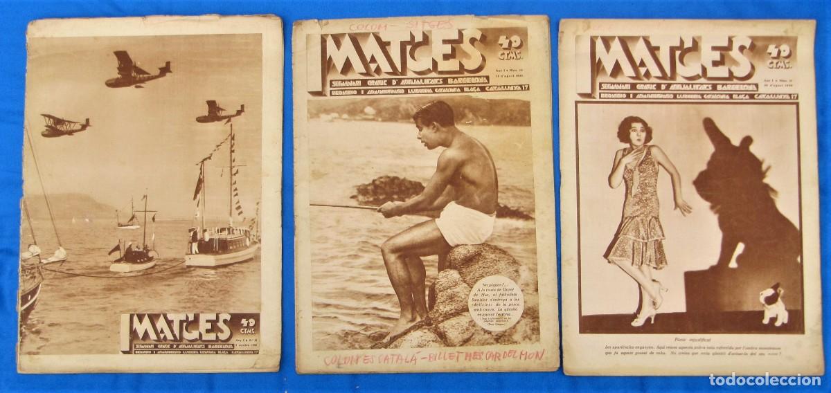 Sammeln von Zeitschriften und Zeitungen: 3 EJEMPLARES DE LA REVISTA IMATGES. SETMANARI GR&Agrave;FIC. N&Uacute;MEROS 18, 10, 11. ANY I. BARCELONA, 1930.