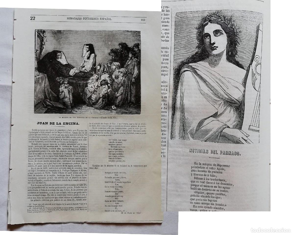 Coleccionismo de revistas y peri&oacute;dicos: SEMANARIO PINTORESCO ESPA&Ntilde;OL N&ordm; 22 1852: Muerte de una hermana de la caridad