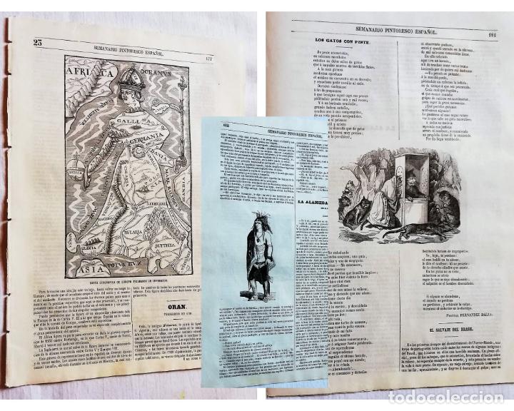 Coleccionismo de revistas y peri&oacute;dicos: SEMANARIO PINTORESCO ESPA&Ntilde;OL N&ordm; 23 1852: Carta geogr&aacute;fica de Europa con forma de emperador,