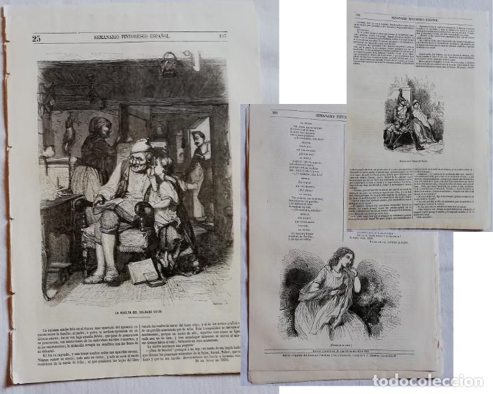 Coleccionismo de revistas y peri&oacute;dicos: SEMANARIO PINTORESCO ESPA&Ntilde;OL N&ordm; 25 1852: La vuelta del soldado suizo / Swiss soldier's return