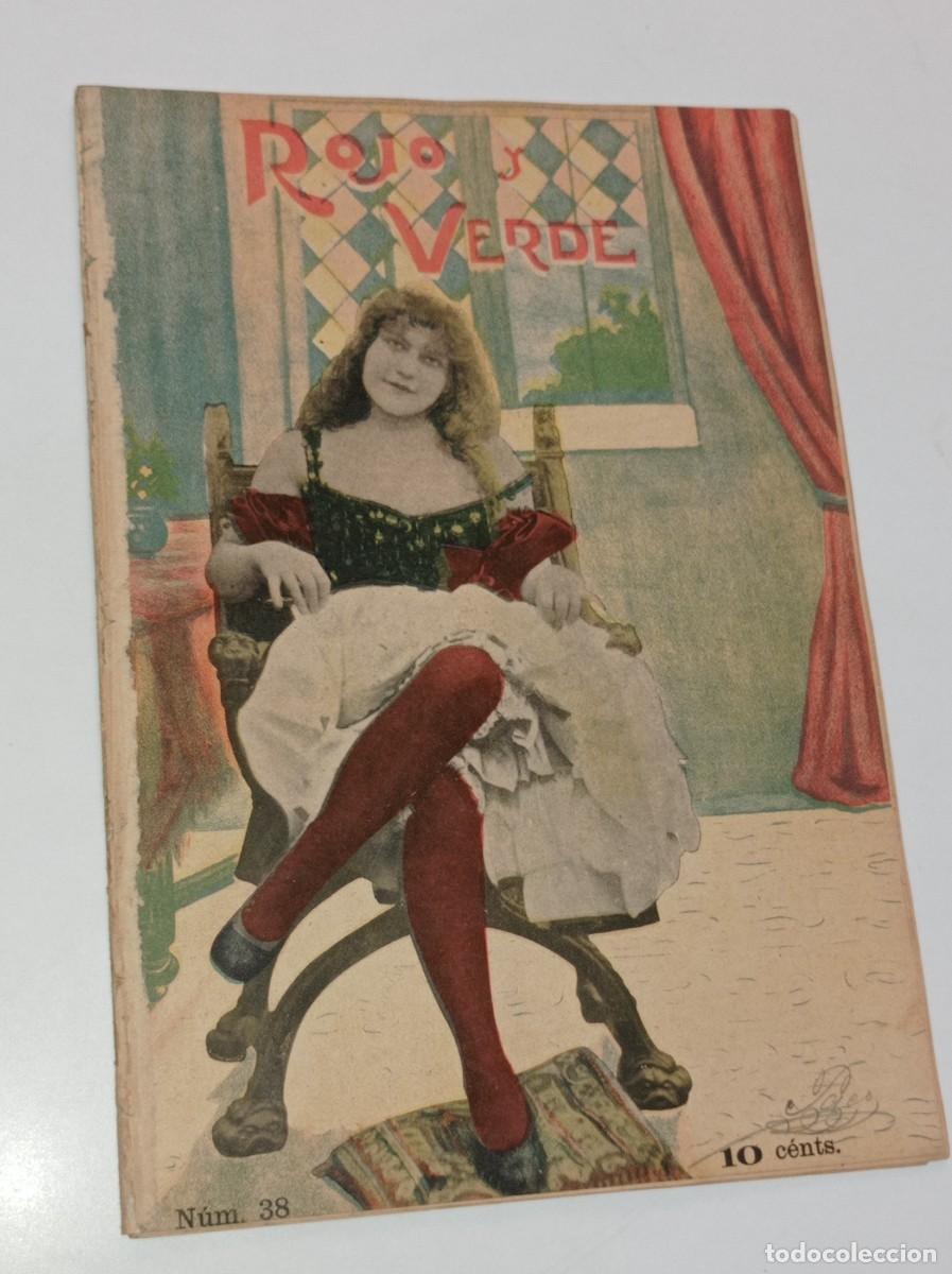 Coleccionismo de Revistas y Peri&oacute;dicos: REVISTA SICAL&Iacute;PTICA ROJO Y VERDE N&ordm; 38. LA IB&Eacute;RICA DE RAM&Oacute;N MOLINAS, 1904. RELATOS, CHISTES, FOTOS +