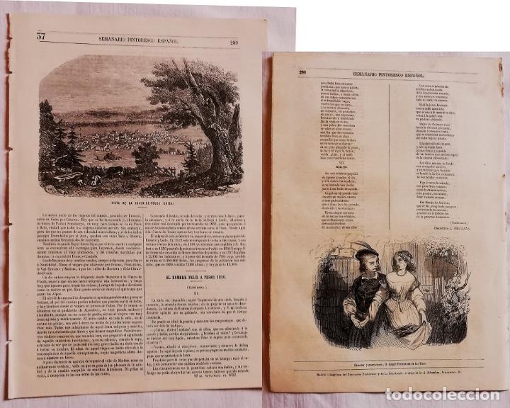 Coleccionismo de revistas y peri&oacute;dicos: SEMANARIO PINTORESCO ESPA&Ntilde;OL N&ordm; 37 1852: Chaux-de-Fouds Swisse