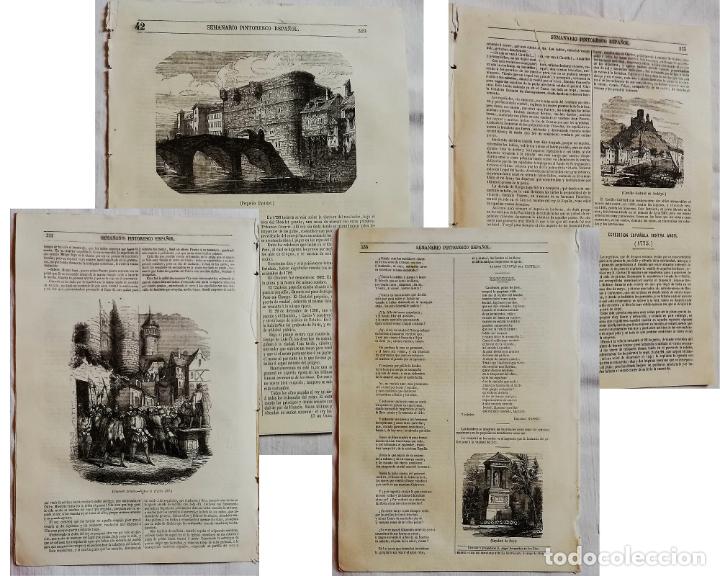 Coleccionismo de revistas y peri&oacute;dicos: SEMANARIO PINTORESCO ESPA&Ntilde;OL N&ordm;4 1852: Ch&acirc;teau Gaillard, Chatelet Pont-au-Cliange Paris
