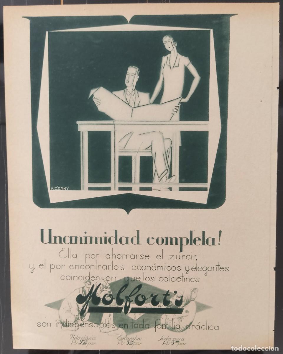 Coleccionismo de Revistas y Peri&oacute;dicos: Hoja revista nuevo mundo,1928, anuncio calcetines Molfort's, Chevrolet, generals motors peninsular