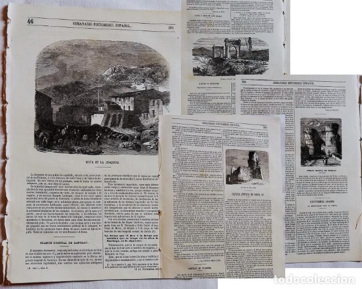 Coleccionismo de revistas y peri&oacute;dicos: SEMANARIO PINTORESCO ESPA&Ntilde;OL N&ordm;46 1852: LA JUNQUERA,Puente de Saint-Chamas, Castillo de Tournoel