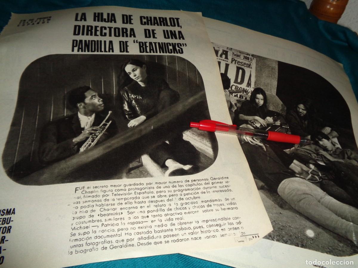 Coleccionismo de Revistas y Peri&oacute;dicos: RECORTE : GERALDINE CHAPLIN, PRIMERA PELICULA EN ESPA&Ntilde;A. SABADO GRAF. OCTBRE 1966 (#)
