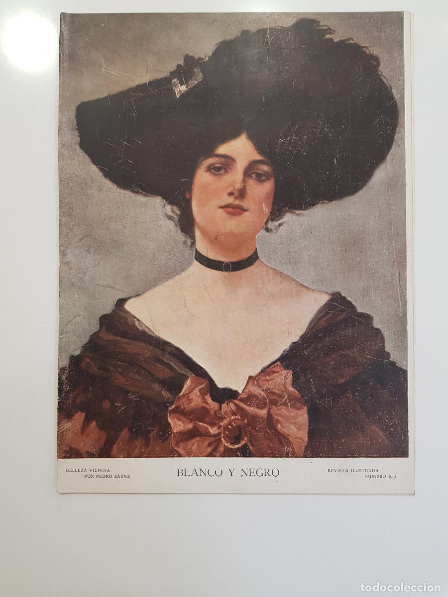 Collection Magazines and Newspapers: REVISTA BLANCO Y NEGRO 1907. BELLEZA VIENESA P. SAENZ. CARTAGENA VISITA REGIA. PALACIO VILLAMANRIQUE