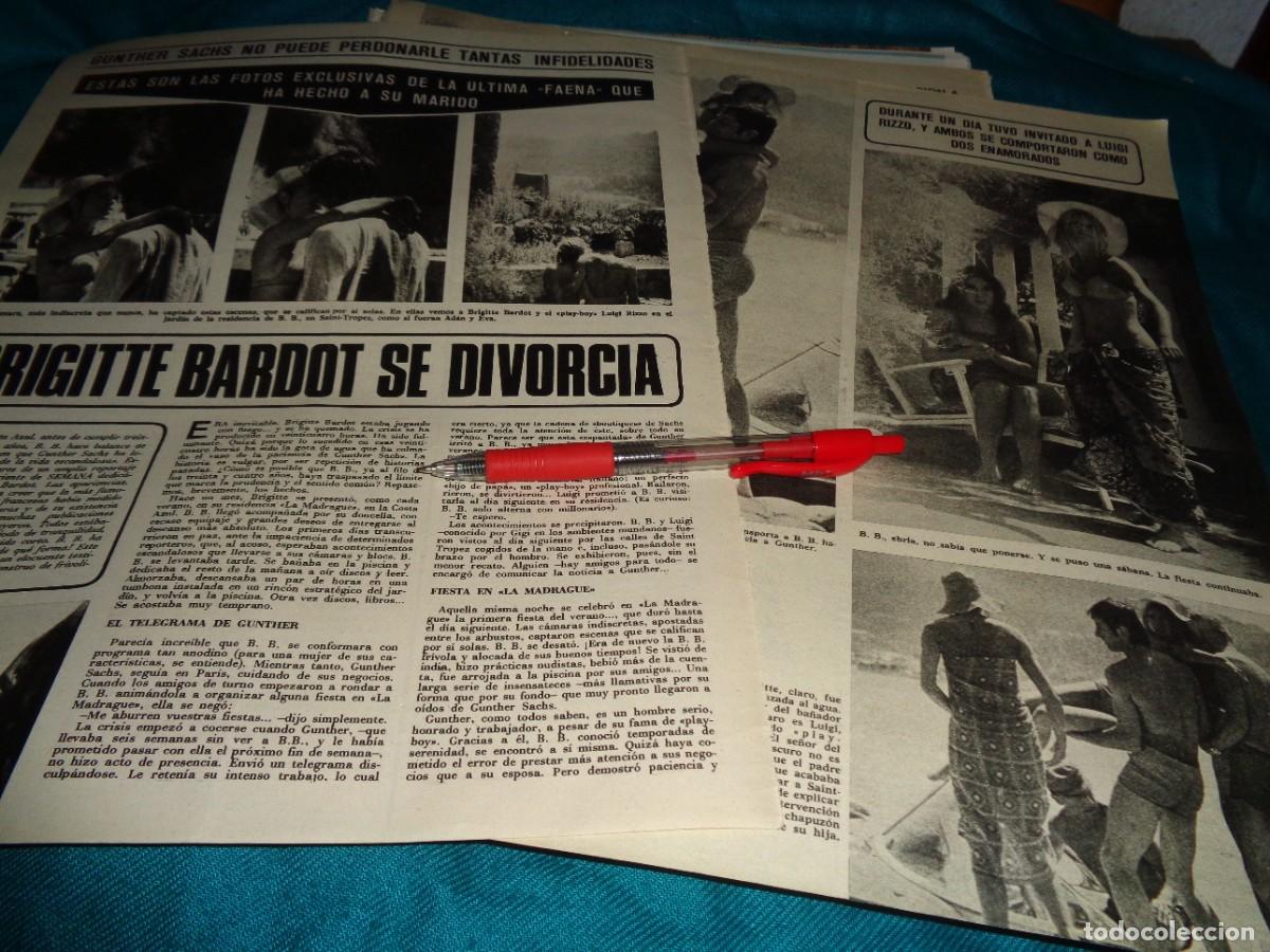 Coleccionismo de Revistas y Peri&oacute;dicos: RECORTE : BRIGITTE BARDOT SE DIVORCIA. SEMANA, AGTO 1968(#)
