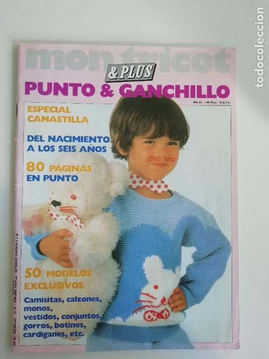 Coleccionismo de Revistas y Peri&oacute;dicos: ReviMon tricot & Plus Punto & ganchillo ME 82 Enero 1981 Especial canastilla