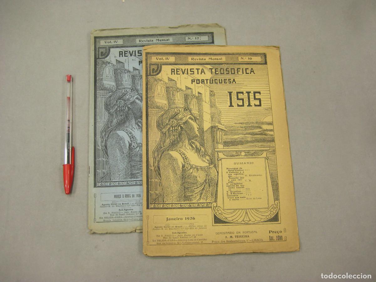 Coleccionismo de Revistas y Peri&oacute;dicos: DOS N&Uacute;MEROS DE LA REVISTA TEOS&Oacute;FICA PORTUGUESA. 10 Y 12 DE 1926. ESOTERISMO