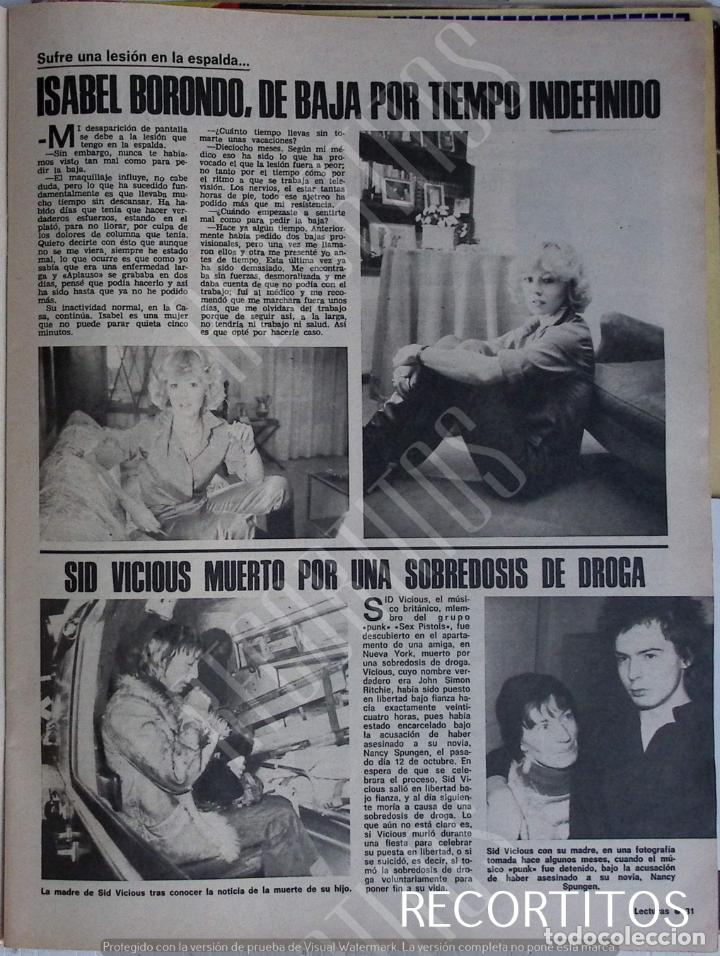 Coleccionismo de revistas y peri&oacute;dicos: SID VICIOUS punk SEX PISTOLS NANCY isabel borondo