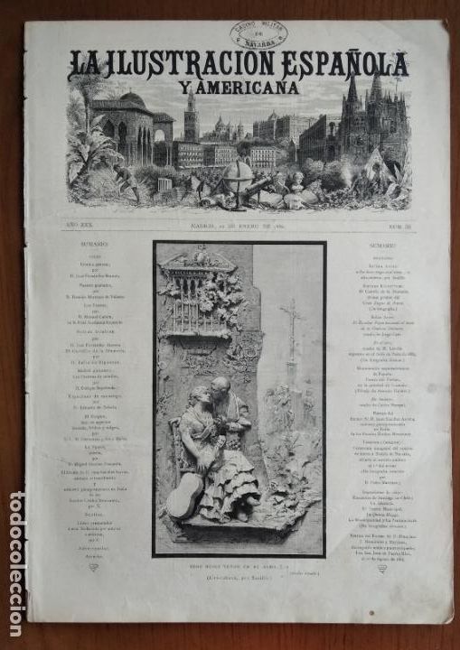 Coleccionismo de Revistas y Peri&oacute;dicos: La Ilustraci&oacute;n Espa&ntilde;ola y Americana. 22 enero 1886