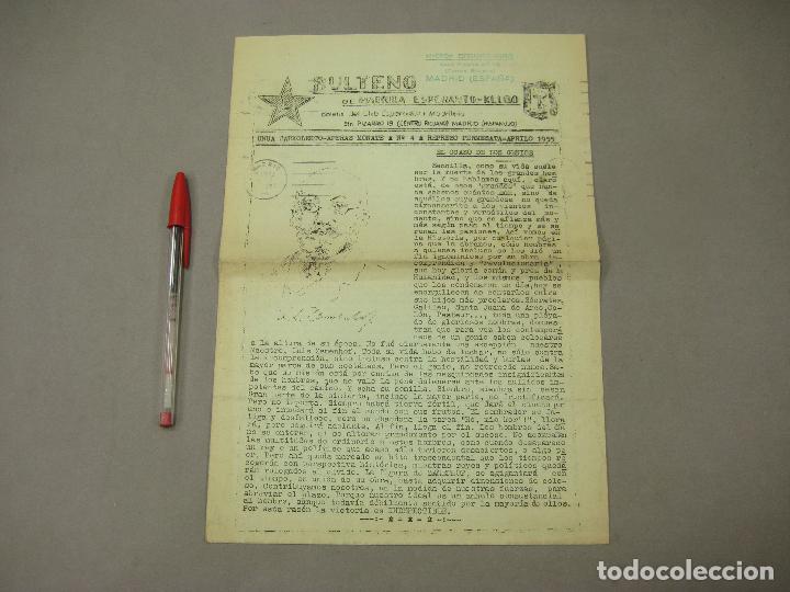 Sammeln von Zeitschriften und Zeitungen: BULTENO DE MADRIDA. BOLET&Iacute;N DEL CLUB ESPERANTISTA MADRILE&Ntilde;O. ABRIL DE 1955. CENTRO RIOJANO