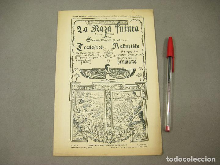 Coleccionismo de Revistas y Peri&oacute;dicos: LA RAZA FUTURA. &Oacute;RGANO OFICIAL DE LA SOCIEDAD NACIONAL PRO COLONIA TEOS&Oacute;FICA NATURISTA. 1925