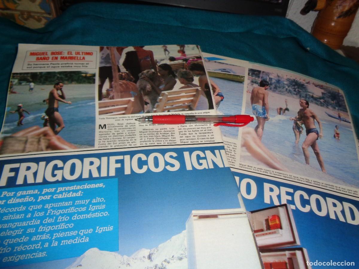 Coleccionismo de Revistas y Peri&oacute;dicos: RECORTE : ULTIMO BA&Ntilde;O DE MIGUEL BOSE EN MARBELLA. SEMANA, SEPTMBRE 1984 (#)