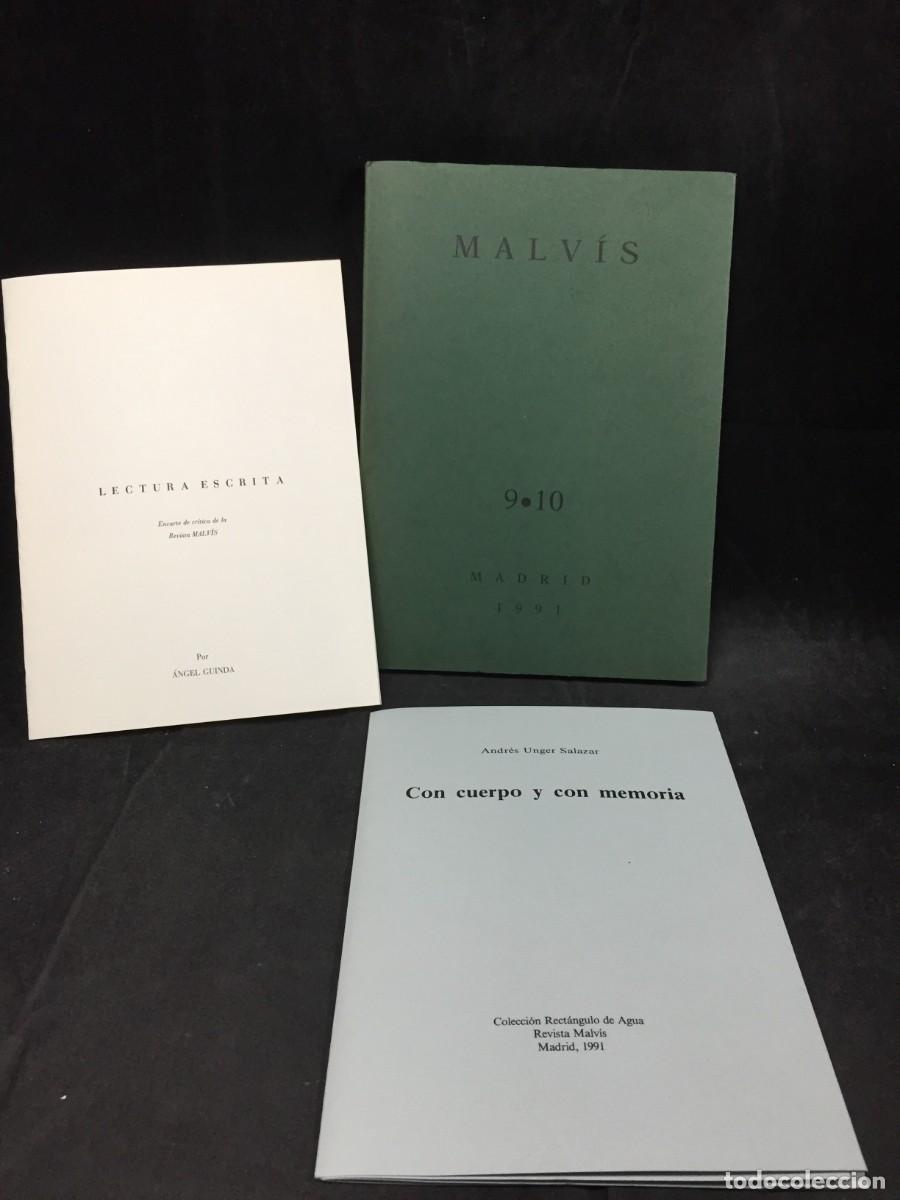 Coleccionismo de Revistas y Peri&oacute;dicos: MALV&Iacute;S 9.10 1991, revista. Poes&iacute;a Literatura, arte. Madrid. con dos suplementos. Numerado 169