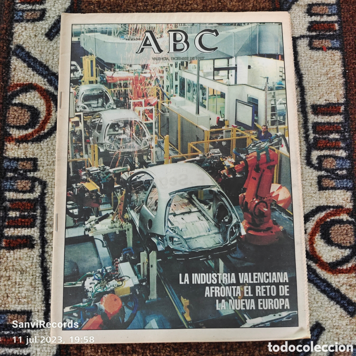 Coleccionismo de revistas y peri&oacute;dicos: ABC: LA INDUSTRIA VALENCIANA AFRONTA EL RETO DE LA NUEVA EUROPA (DICIEMBRE 1997)